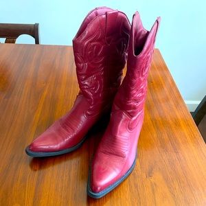Rampage Wellington Red Cowboy Boots Size 9